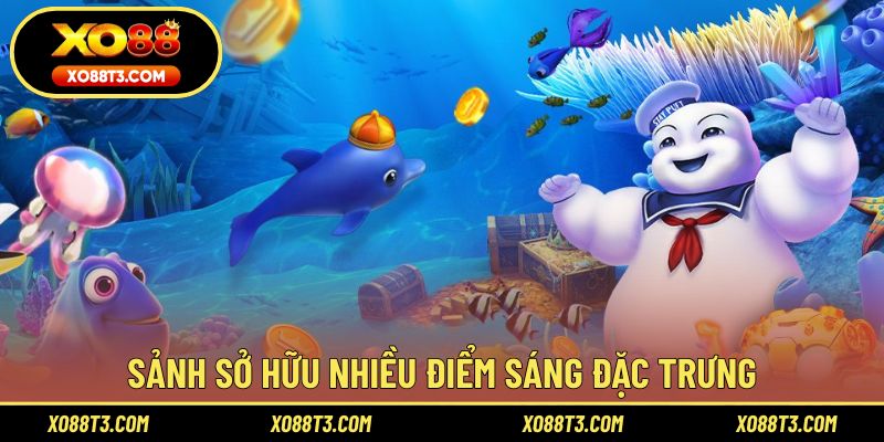 Sảnh sở hữu nhiều điểm sáng đặc trưng