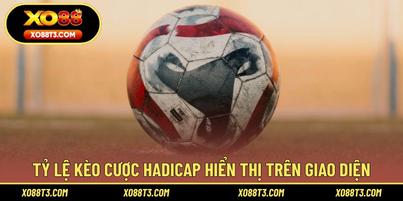 Tỷ lệ kèo cược hadicap hiển thị trên giao diện