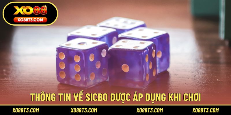 Thông tin về sicbo được áp dụng khi chơi