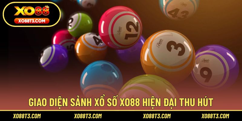 Giao diện sảnh xổ số XO88 hiện đại thu hút